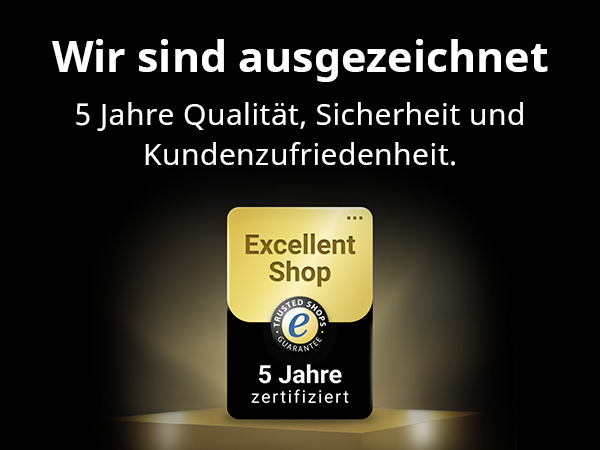 Trusted Shops Excellent Shop Award 5 Jahre